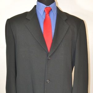 Reunion 42R Sport Coat Blazer Suit Jacket Black St